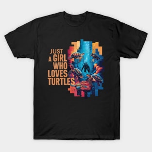 Oceanic Explorer: Just A Girl Who Loves Turtles T-Shirt